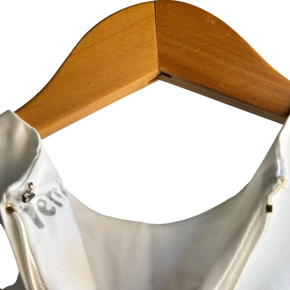 Maxi Dress Cultural Ethnic Native Print 3/4 Sleeves White Gray Back Zip Vtg 60s - Picture 9 of 16